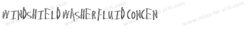 Windshield Washer Fluid Concentrate字体转换